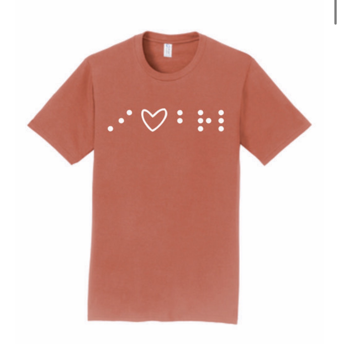 I heart braille coral